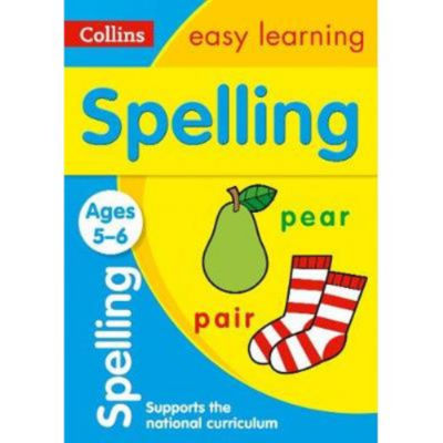 Collins Easy Learning spelling book ages 5-6, imported from the UK