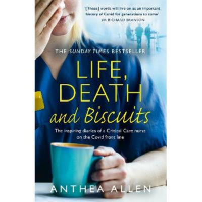 Anthea Allen Life Death and Biscuits book cover UK version