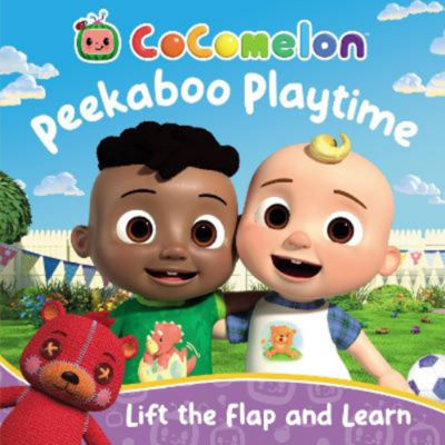 Cocomelon Peekaboo Playtime lift-the-flap board book, UK version