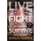 Hardback book Live Fight Survive by Shaun Pinner, imported from the UK