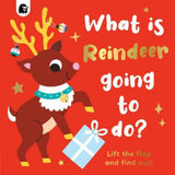 Lift-the-flap board book about reindeer for toddlers - British product