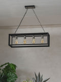 Brooklyn linear 4-light pendant ceiling light - British product