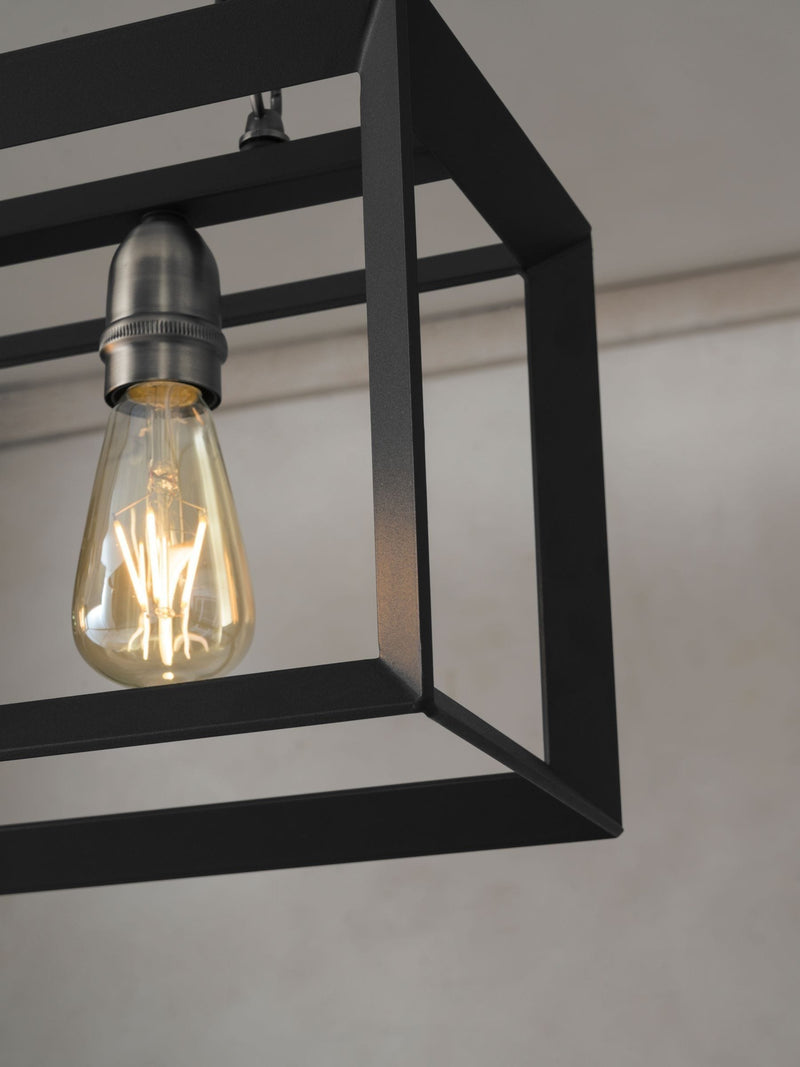 Brooklyn linear 4-light pendant ceiling light - British product