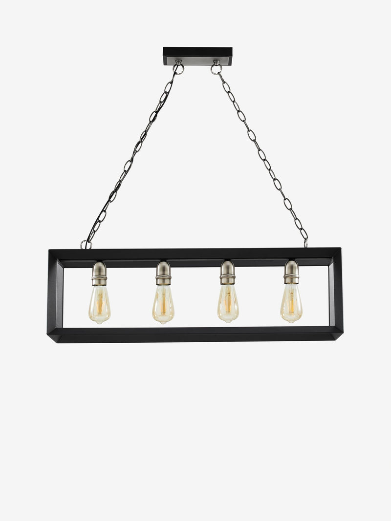 Brooklyn linear 4-light pendant ceiling light - British product