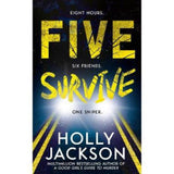 Holly Jackson Five Survive novel cover, imported from the UK