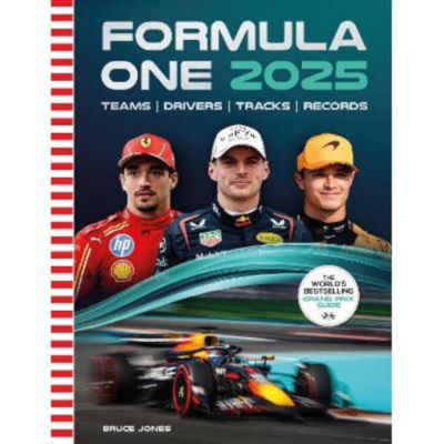 Formula One 2025 hardback guide by Bruce Jones, UK version