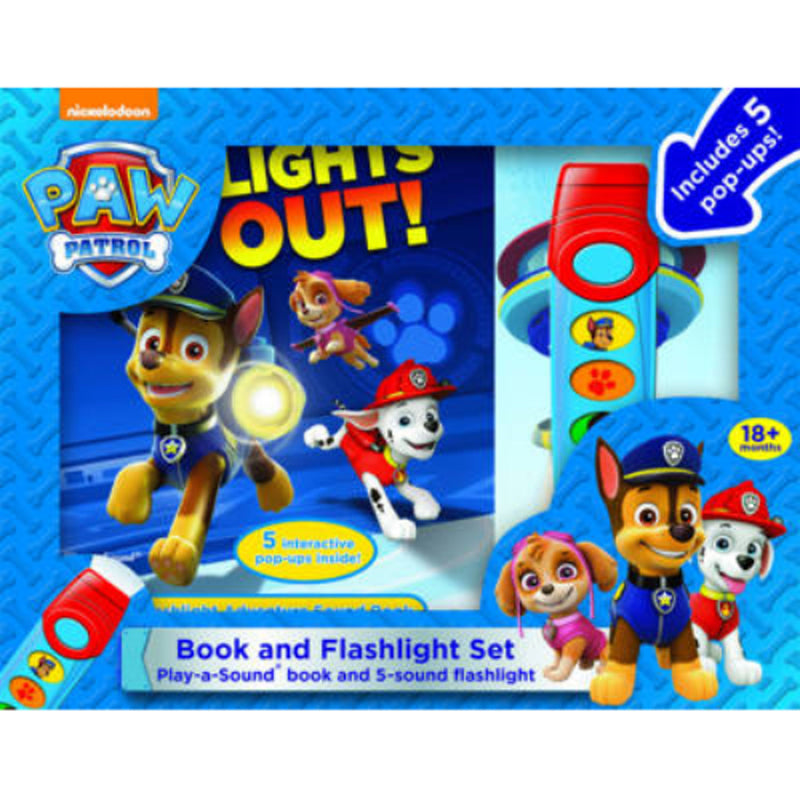 Paw Patrol book and flashlight set, imported from the UK