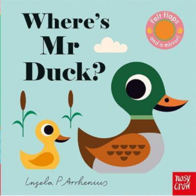 Ingela P Arrhenius felt flap board book Where's Mr Duck, imported from the UK