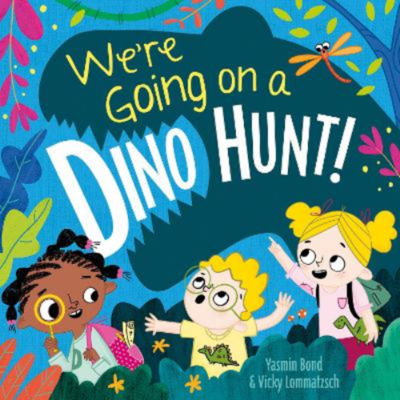 We're Going on a Dino Hunt children's picture book, UK version