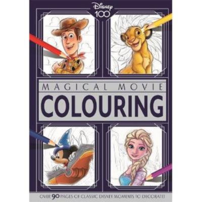 Disney D100 Magical Movie Colouring paperback colouring book, UK version