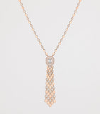 Messika D-Vibes diamond pink gold tassel necklace 1.66ct - British product