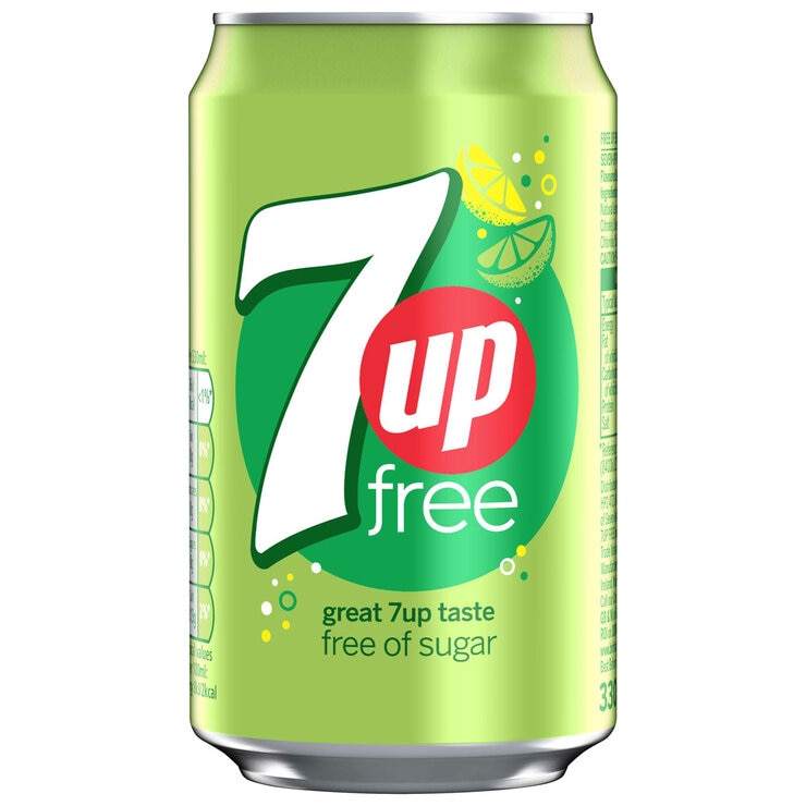 7Up Zero 24x330ml sugar free lemon lime soda, imported from the UK