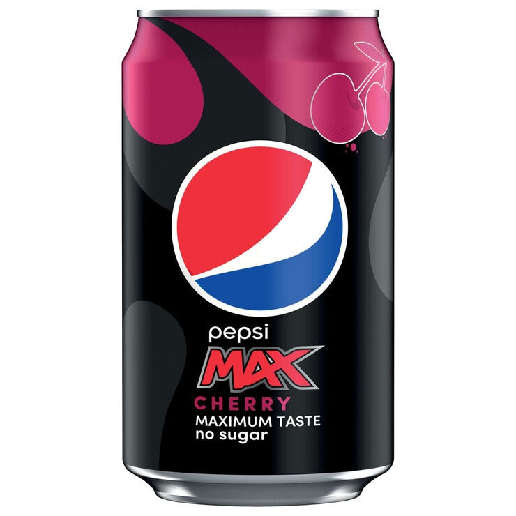 Pepsi Max Cherry sugar free cola 24 pack - British product
