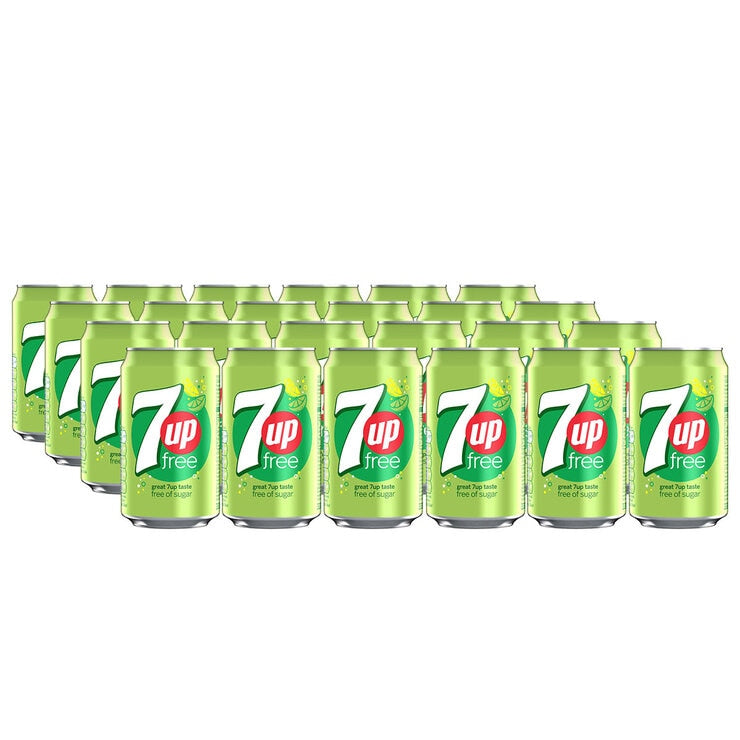 7Up Zero 24x330ml sugar free lemon lime soda, imported from the UK