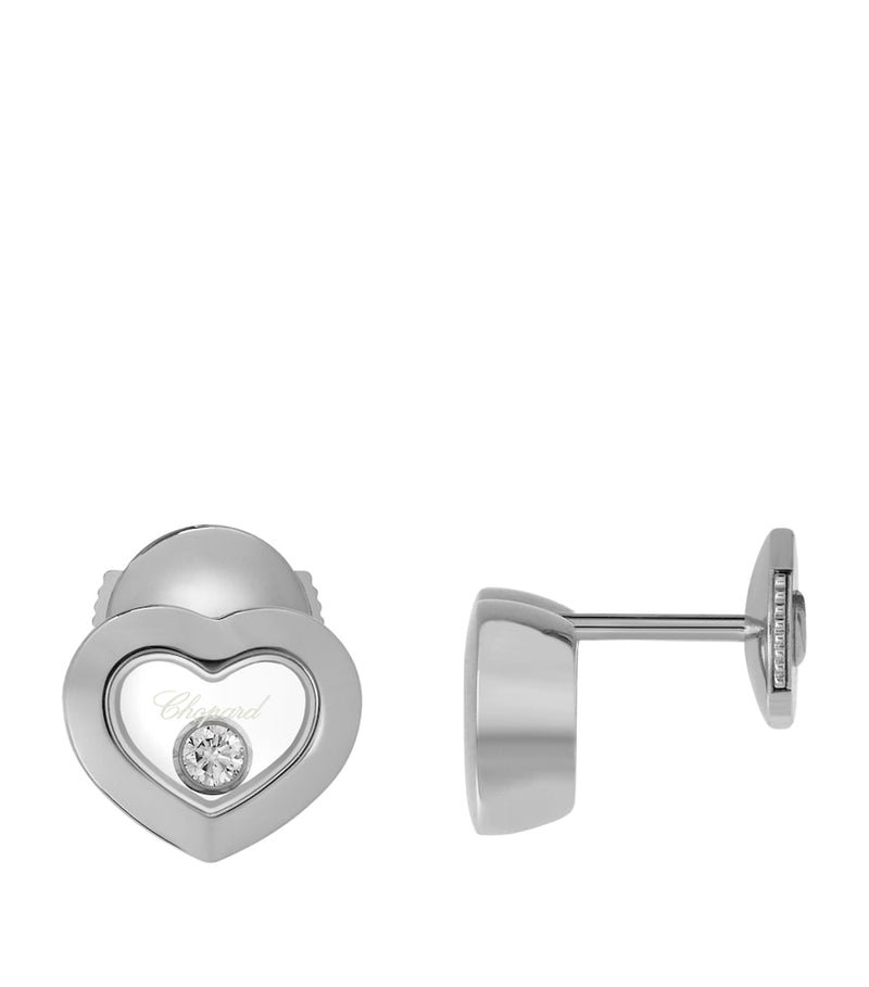 Chopard Happy Diamonds earrings 18kt white gold, imported from the UK