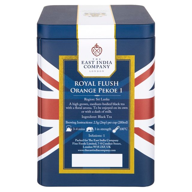 The East India Company Royal Flush Black Loose Leaf Tea Caddy   100g GOODS M&S