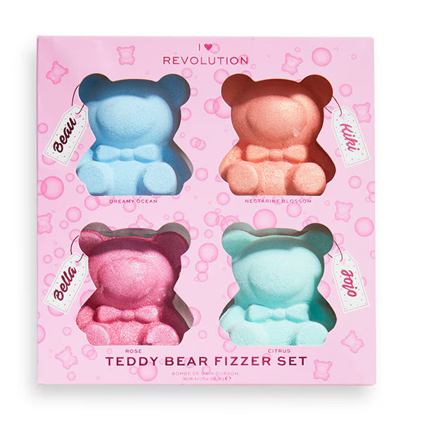 I Heart Revolution Teddy Bear Fizzer Set bath bomb, UK version