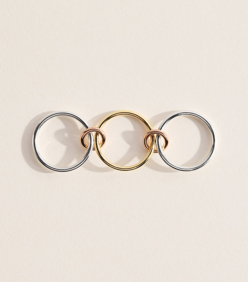 Spinelli Kilcollin Solarium ring sterling silver mixed gold (British brand)