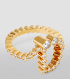 Sophie Bille Brahe yellow gold diamond initial ring, UK version