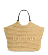 Harrods Balmain Faux Raffia Logo Tote Bag- Buy online at McGrocer
