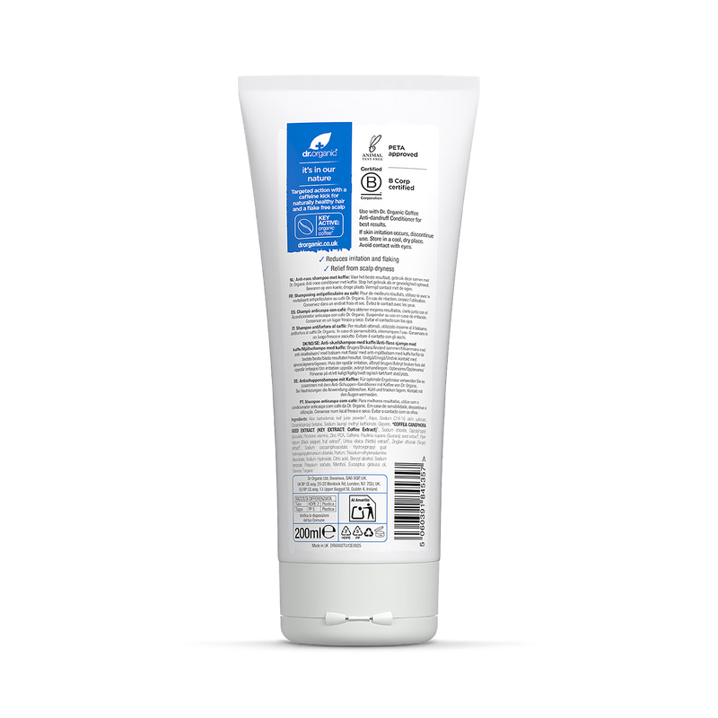 Dr Organic Coffee Anti-Dandruff Shampoo 200ml - British product