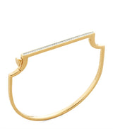 Harrods Monica Vinader Gold Vermeil and Diamond Slim Signature Bangle- Buy online at McGrocer