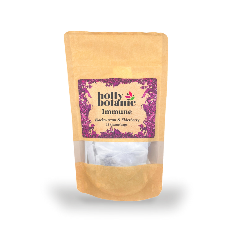 Holly Botanic Immune Tisane blackcurrant elderberry 15 bags, imported from the UK