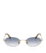 Harrods Miu Miu Metal Oval Sunglasses- Buy online at McGrocer