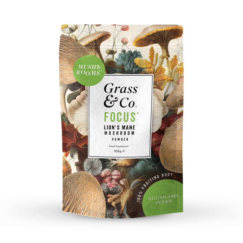 Grass & Co. Lion's Mane Mushroom Powder 100g, UK version