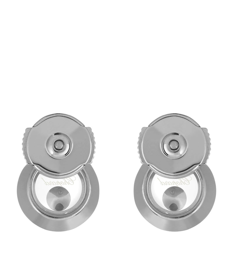 Chopard white gold Happy Diamonds earrings with dancing diamond, UK version
