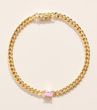 Anita Ko yellow gold sapphire chain bracelet 16.5cm, UK version