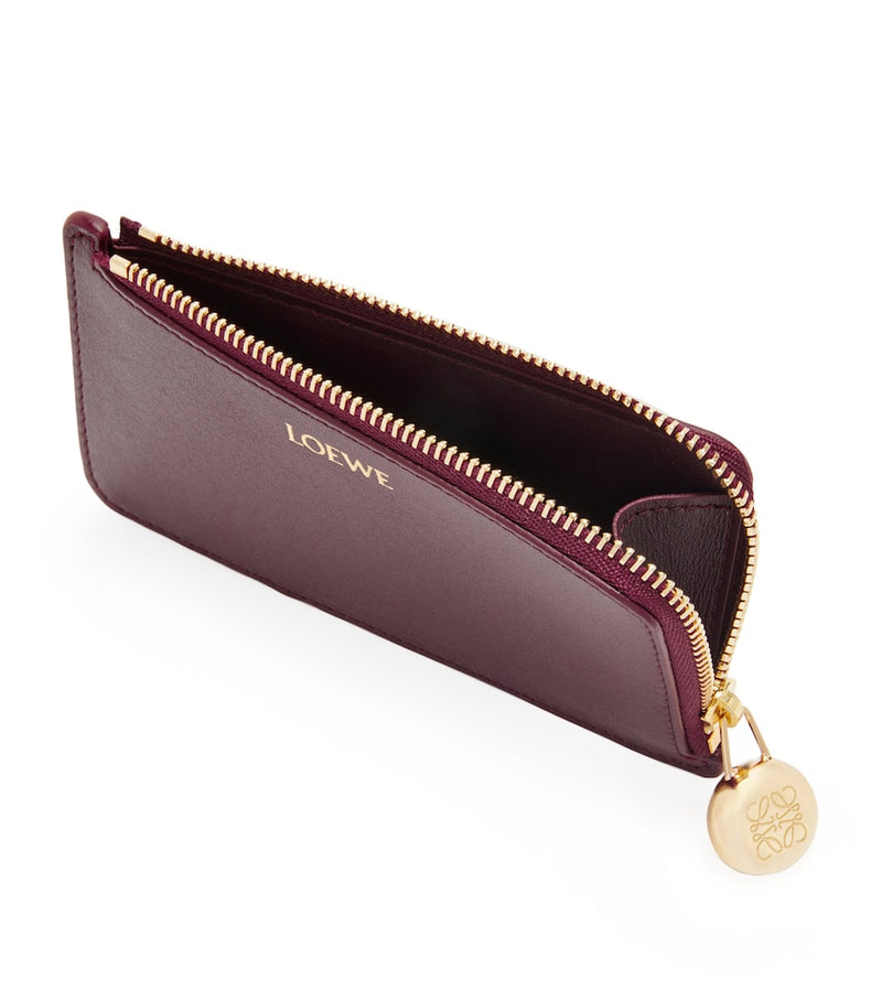 LOEWE leather pebble card holder with gold-tone fastening, UK version