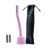 FFS Beauty Dermaplaning Facial Kit + Stand Flamingo Pink Manual Razor Kit