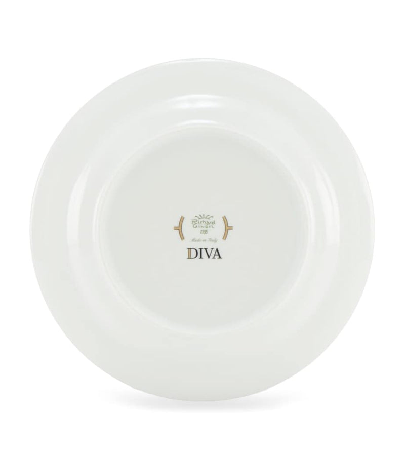 GINORI 1735 green porcelain soup plate 24cm, UK version