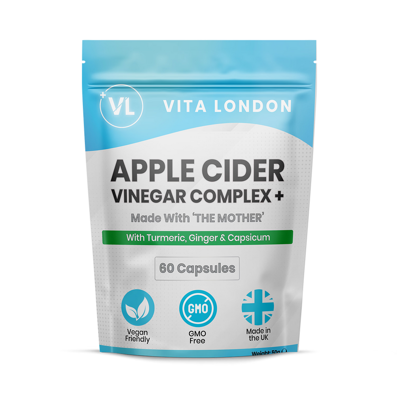 Apple cider vinegar complex with mother 1375mg capsules - British product
