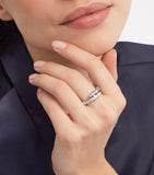 Bvlgari Serpenti Viper ring white gold diamonds, UK version