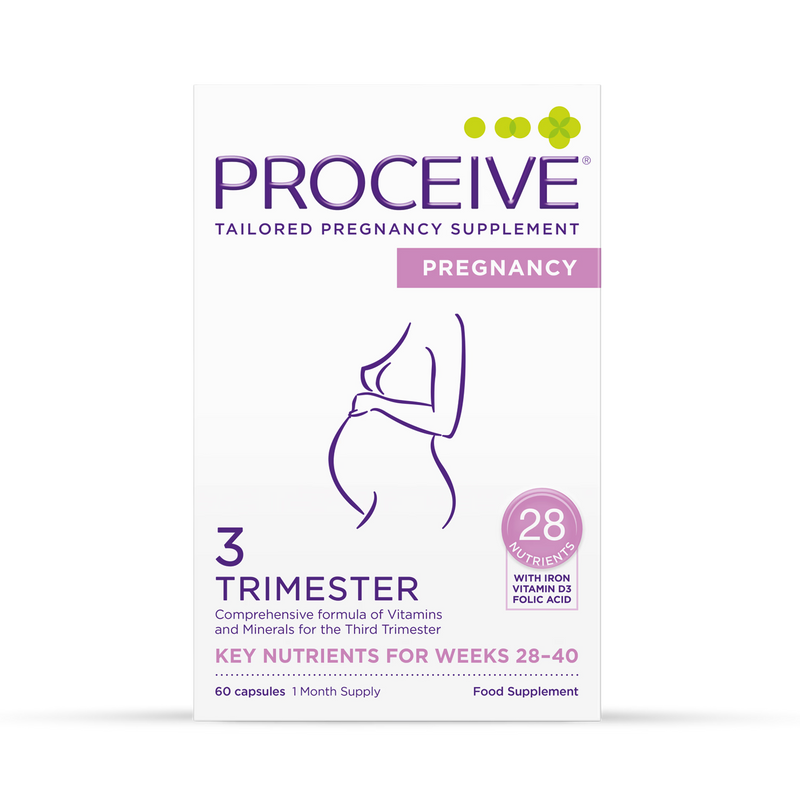 Proceive Pregnancy Trimester 3 Capsules 60 count, imported from the UK