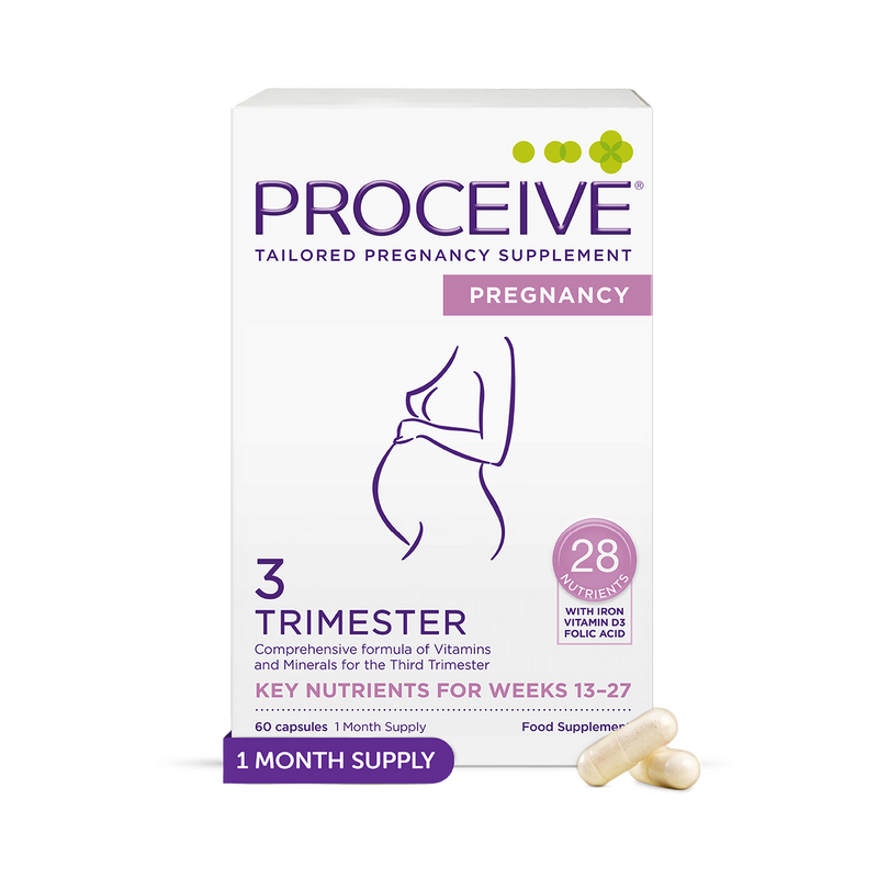 Proceive Pregnancy Trimester 3 Capsules 60 count, imported from the UK