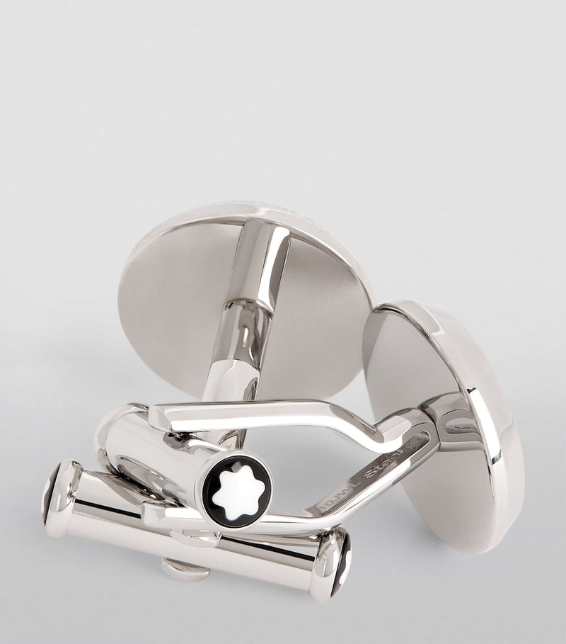Montblanc stainless steel star cufflinks (British brand)
