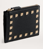 Valentino Garavani leather coin and card holder with Rockstud trim (British brand)