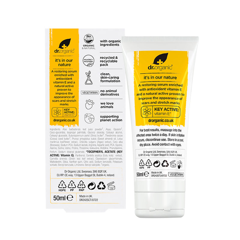 Dr Organic Scar and Stretch Mark Serum 50ml, imported from the UK