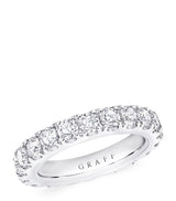 Harrods Graff Platinum and Diamond Classic Eternity Ring- Buy online at McGrocer