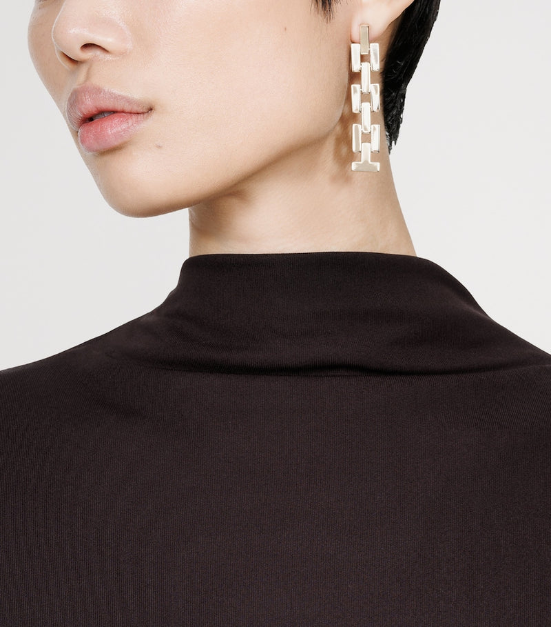TOM FORD Links earrings brass hardware design 7cm (British brand)