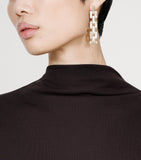TOM FORD Links earrings brass hardware design 7cm (British brand)