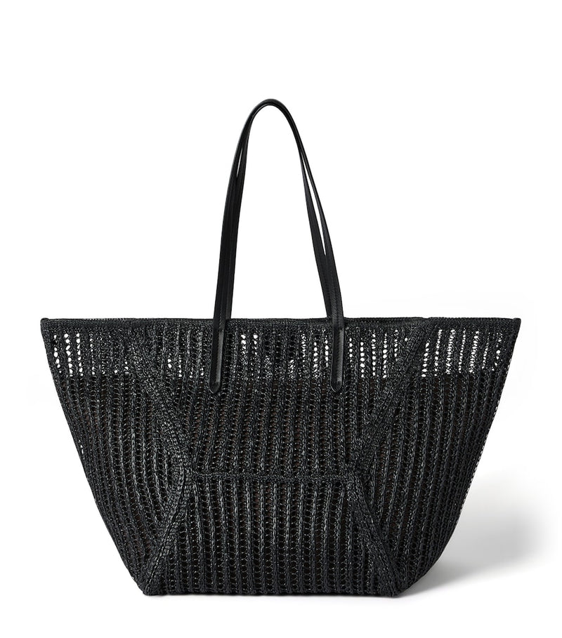 Brunello Cucinelli techno raffia knit BC Duo tote bag, UK version