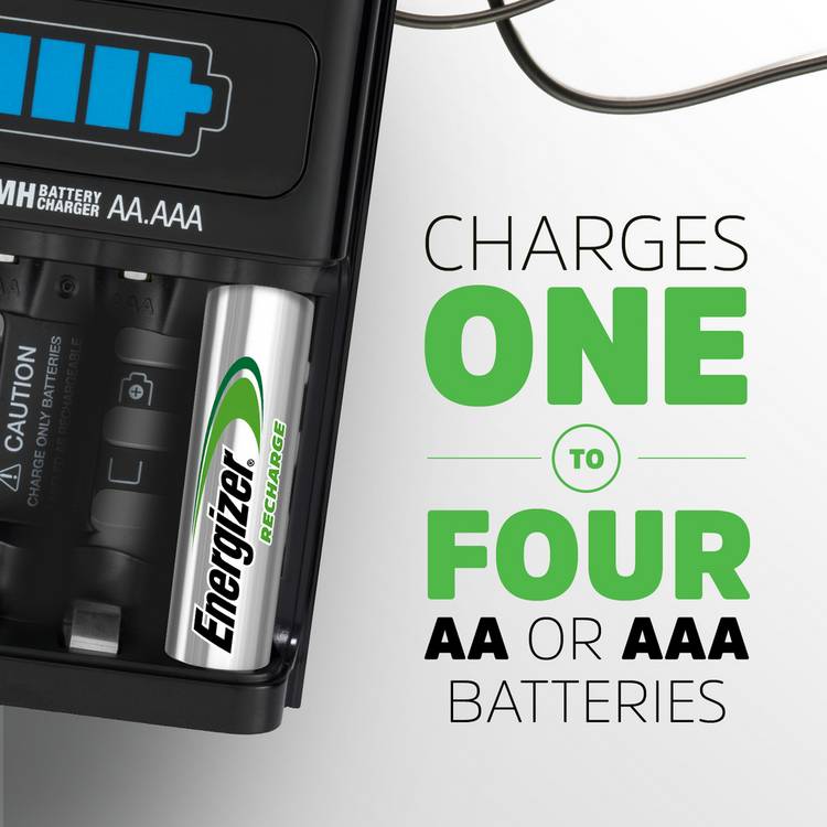 Energizer battery charger with 4 AA batteries - British product