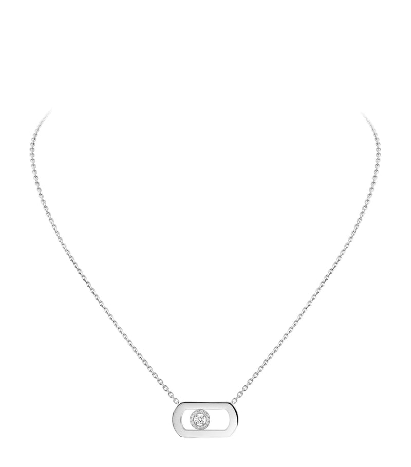 Messika So Move white gold necklace 0.12ct, UK version