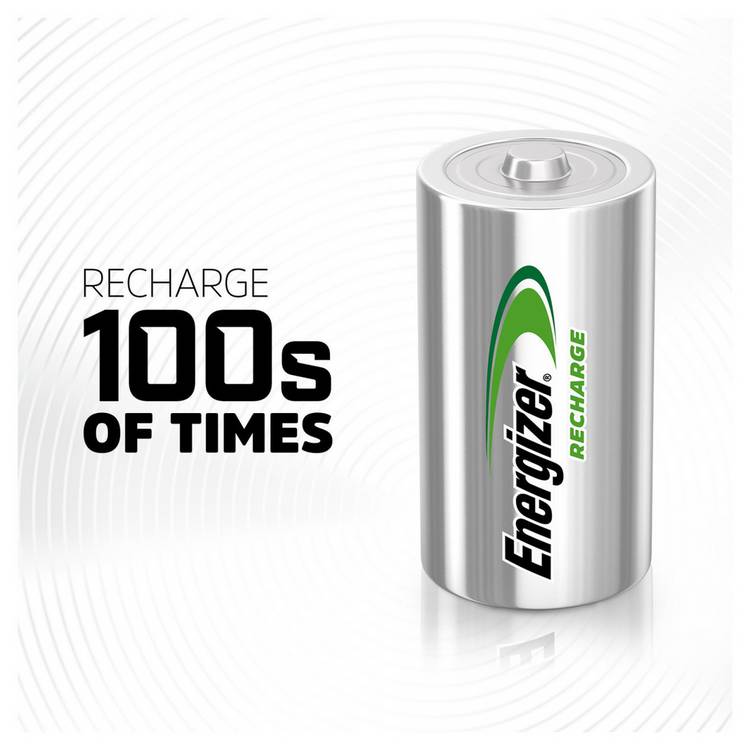 Energizer rechargeable C batteries 2-pack - British product