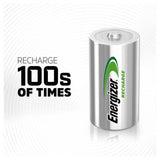 Energizer rechargeable C batteries 2-pack - British product