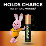 Duracell Plus rechargeable AAA batteries pack of 4, imported from the UK